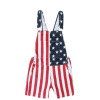 American Independence Day Flag Couple Overalls Denim Shorts 100