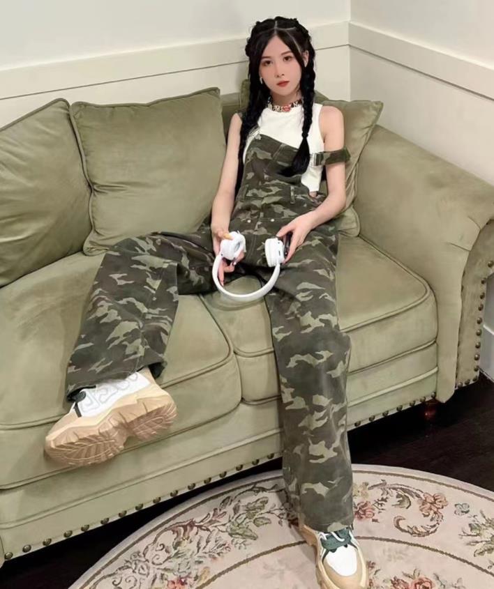 American Spice Girls Camouflage Bib Jeans 118