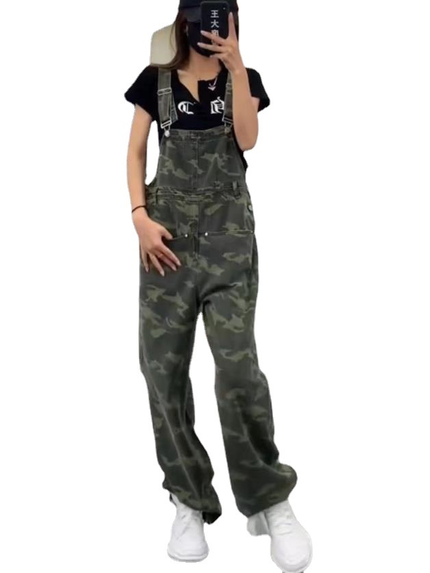 American Spice Girls Camouflage Bib Jeans 118