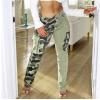 Camouflage Denim Panel Button Pocket Trousers 35