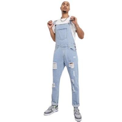 Denim suspenders jeans new style jumpsuit men's 65