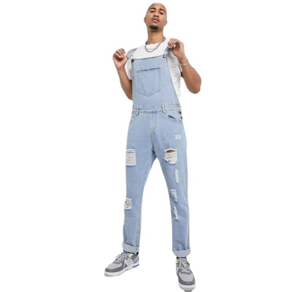 Denim suspenders jeans new style jumpsuit men's 65