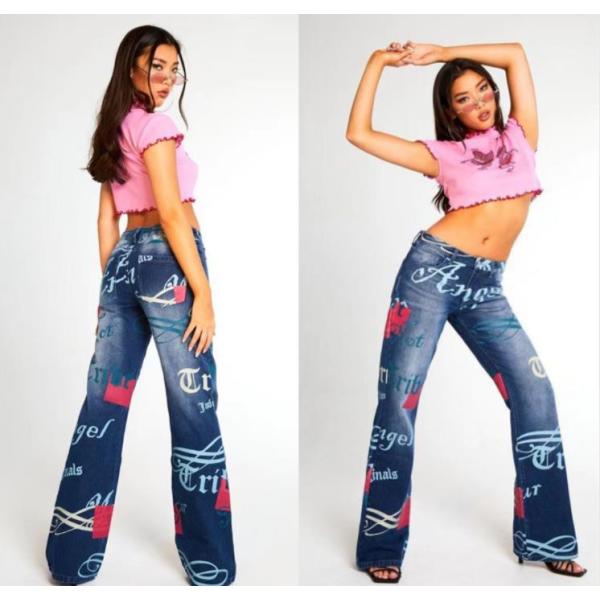 Fashion Letter Wide Leg Pants 87