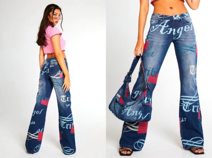 Fashion Letter Wide Leg Pants 87