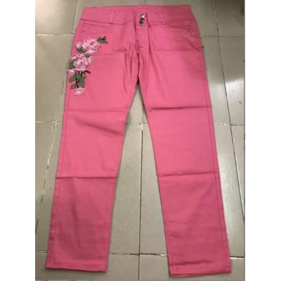 Fat big butt plus size high elastic embroidered jeans 67