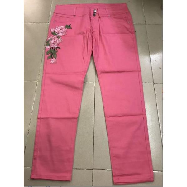 Fat big butt plus size high elastic embroidered jeans 67