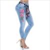 Fat big butt plus size high elastic embroidered jeans 67
