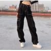 High Waist Elastic Waist Patch Pocket Casual All-Match Pants 76