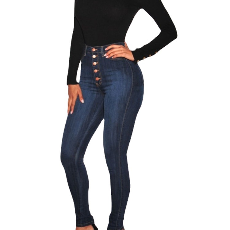 High waist sexy stretch slim fit jeans pencil pants 99