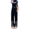 High waist straight leg loose wide leg trousers 66