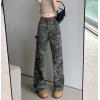 High Waist Straight Loose Wide Leg Cargo Trousers 138