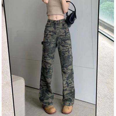 High Waist Straight Loose Wide Leg Cargo Trousers 138