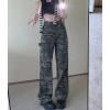 High Waist Straight Loose Wide Leg Cargo Trousers 138