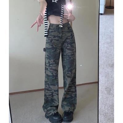 High Waist Straight Loose Wide Leg Cargo Trousers 138