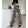 High Waist Straight Loose Wide Leg Cargo Trousers 138