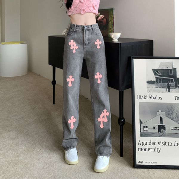 High Waist Straight Loose Wide Leg Pants 135