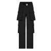 hip-hop style blue V-neck personalized waist casual pants 122
