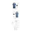 Hooded Long Sleeve Denim Jacket Single Breasted Long Trench Coat 101