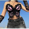 Interesting Butterfly Bust Contrasting Color Sling Backless 82