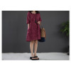 Loose Literary Style Fresh Embroidered Long Sleeve Dress 33