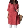 Loose Literary Style Fresh Embroidered Long Sleeve Dress 33