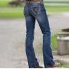 Low-rise slim-fit stretch back pocket embroidered trousers 43