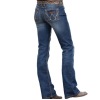 Low-rise slim-fit stretch back pocket embroidered trousers 43