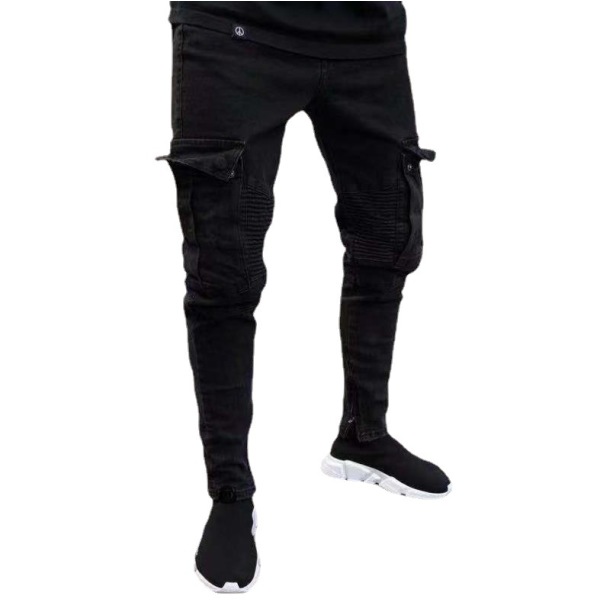 Men's Jeans Trendy Knee Hole Zipper 26