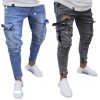 men's jeans with large knee pockets and small feet zipper jeans 59