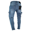 men's jeans with large knee pockets and small feet zipper jeans 59