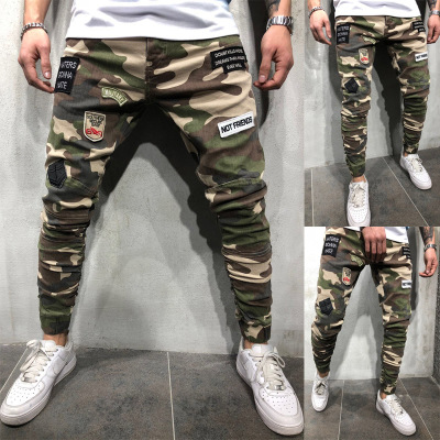 Men's new camouflage skinny jeans 21