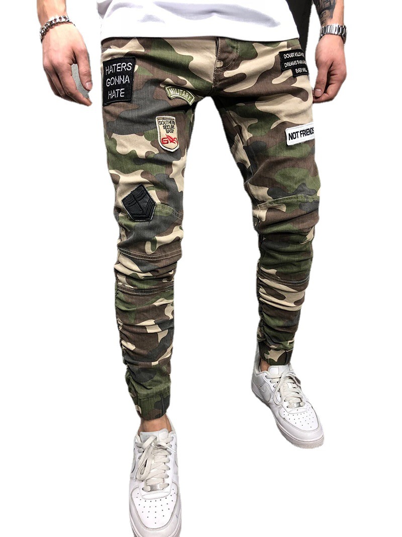 Men's new camouflage skinny jeans 21