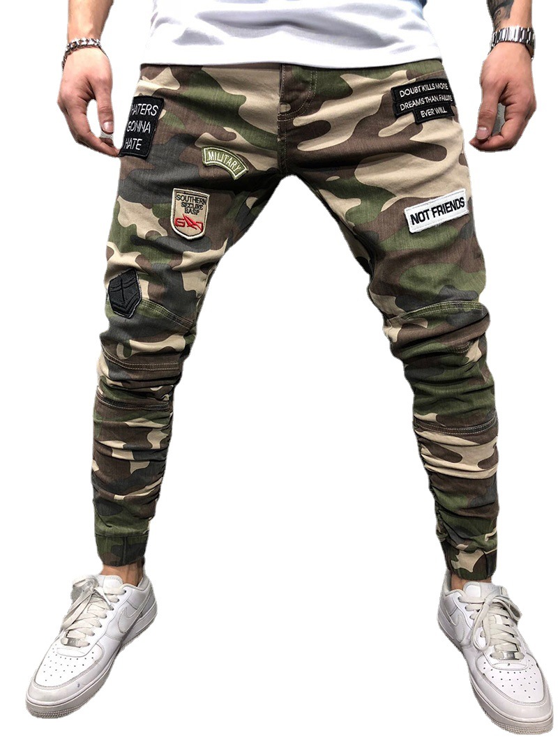 Men's new camouflage skinny jeans 21