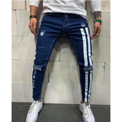 Men's ripped stretch pencil jeans 8