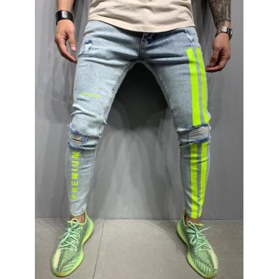 Men's ripped stretch pencil jeans 8