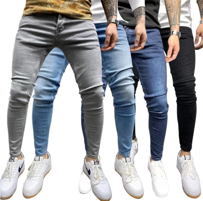 Men's stretch skinny pencil jeans 3