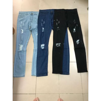 Men's white frayed pencil pants 62