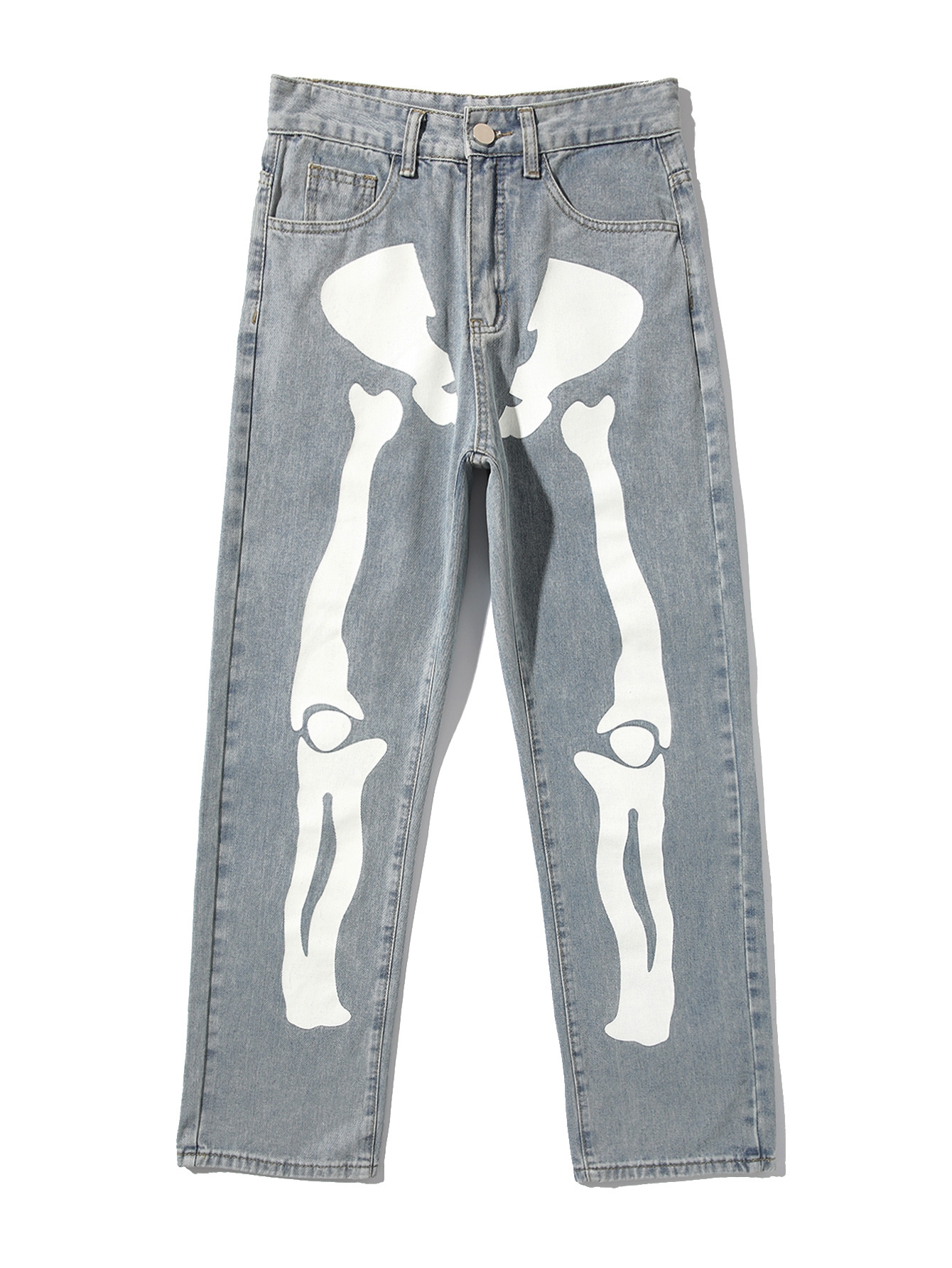 men's wide leg straight jeans 52