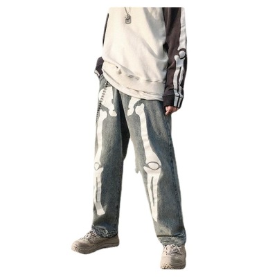 men's wide leg straight jeans 52