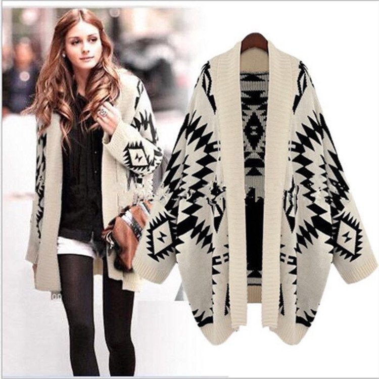 Mid-length diamond jacquard cardigan 139