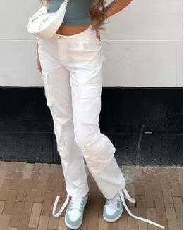 Multi-pocket cargo casual trousers 1