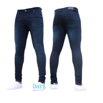 New Men's Skinny Solid Color Denim Penny Pants 32
