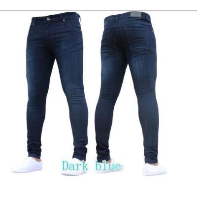 New Men's Skinny Solid Color Denim Penny Pants 32