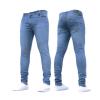 New Men's Skinny Solid Color Denim Penny Pants 32