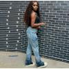 New sexy slim cross straight denim trousers 81
