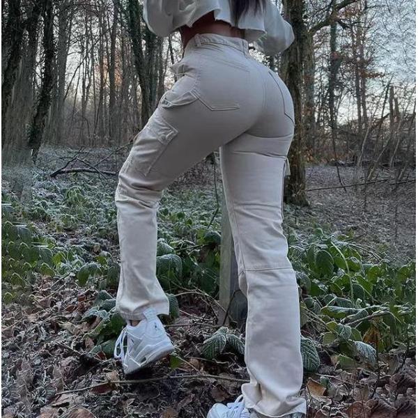 New style hip trousers high waist multi-pocket tooling fashion 4