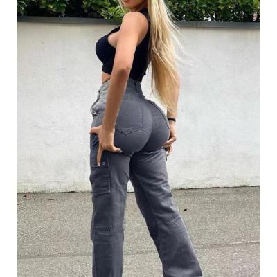 New style hip trousers high waist multi-pocket tooling fashion 4