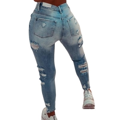New style many holes skinny jeans trousers 92 