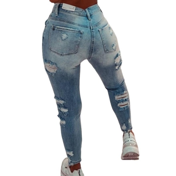 New style many holes skinny jeans trousers 92 