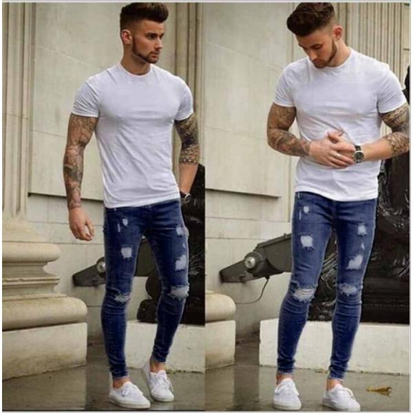 New style skinny jeans ripped skinny jeans trousers 115